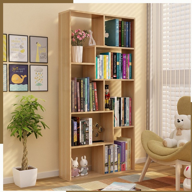 KỆ SÁCH GỖ ĐỂ SÀN ĐA TẦNG THÔNG MINH 1.4M