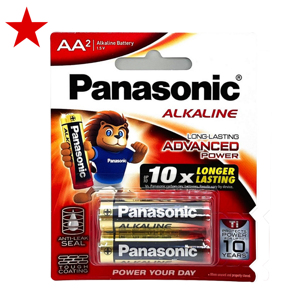 Combo 5 vỉ pin AA Panasonic Alkaline (1 vỉ 2 viên)