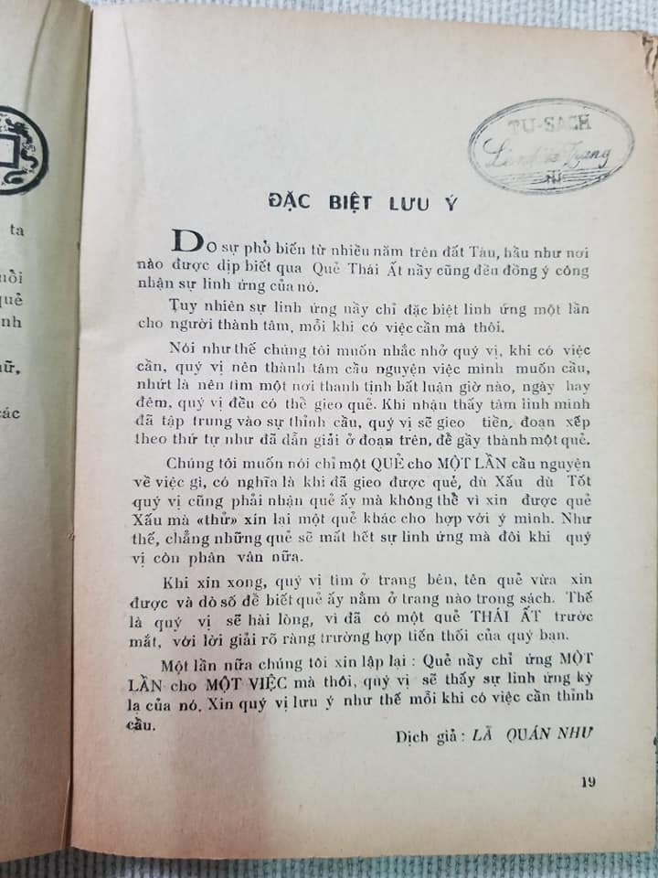 Sách Thái Ất Thần Quẻ