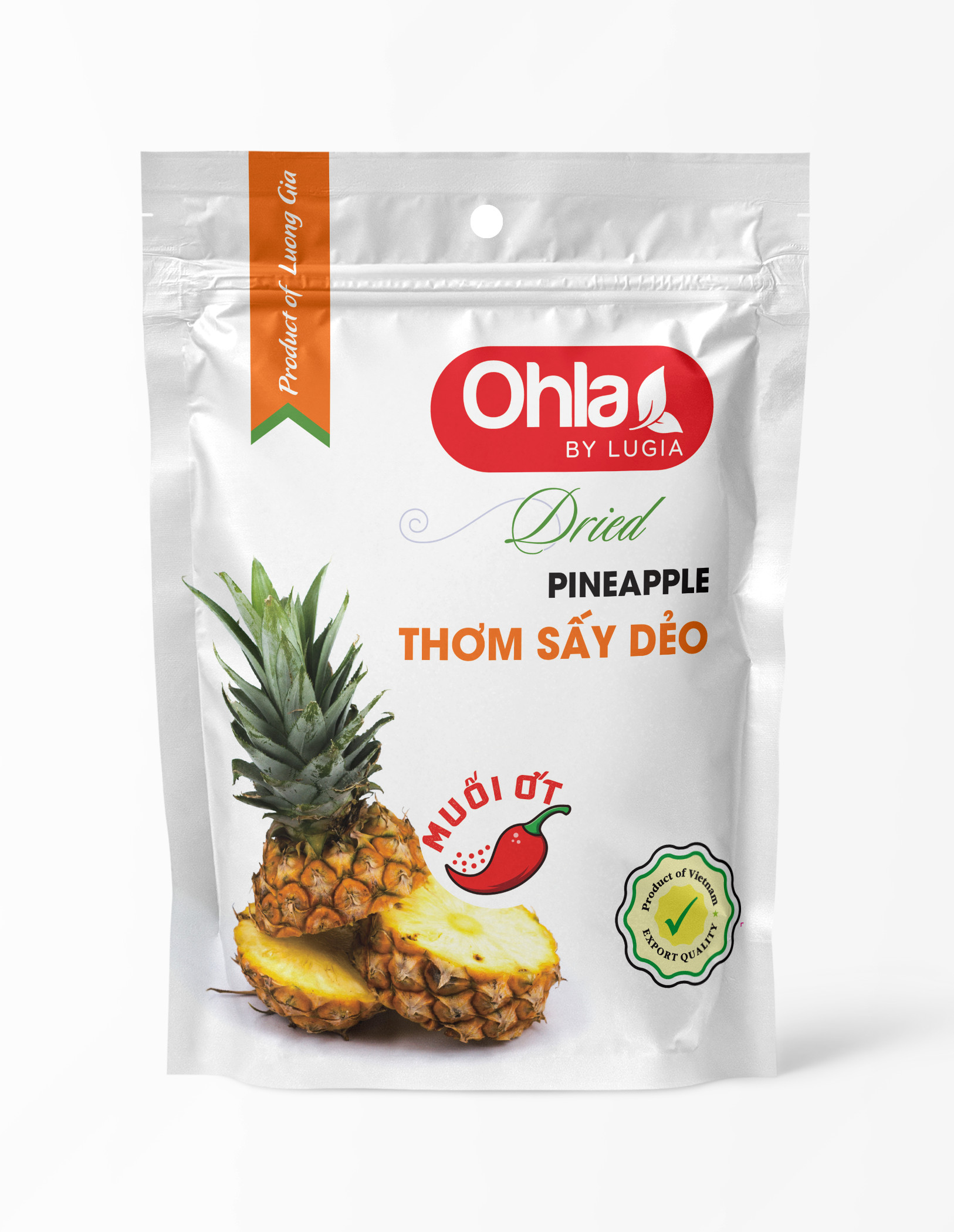 Thơm sấy dẻo muối ớt Ohla túi 100g