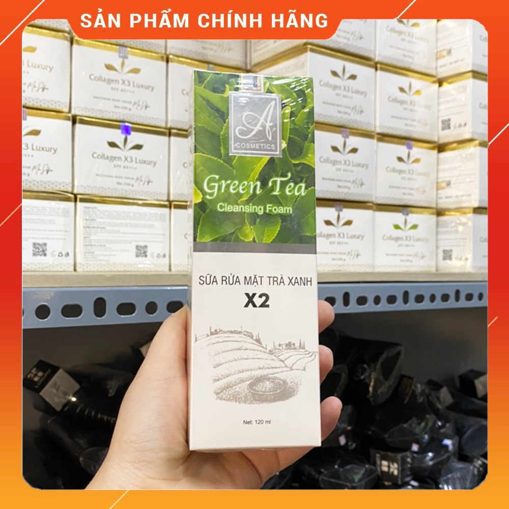 Sữa rửa mặt trà xanh x2 a cosmetics - mỹ phẩm phương anh - 8936107160045