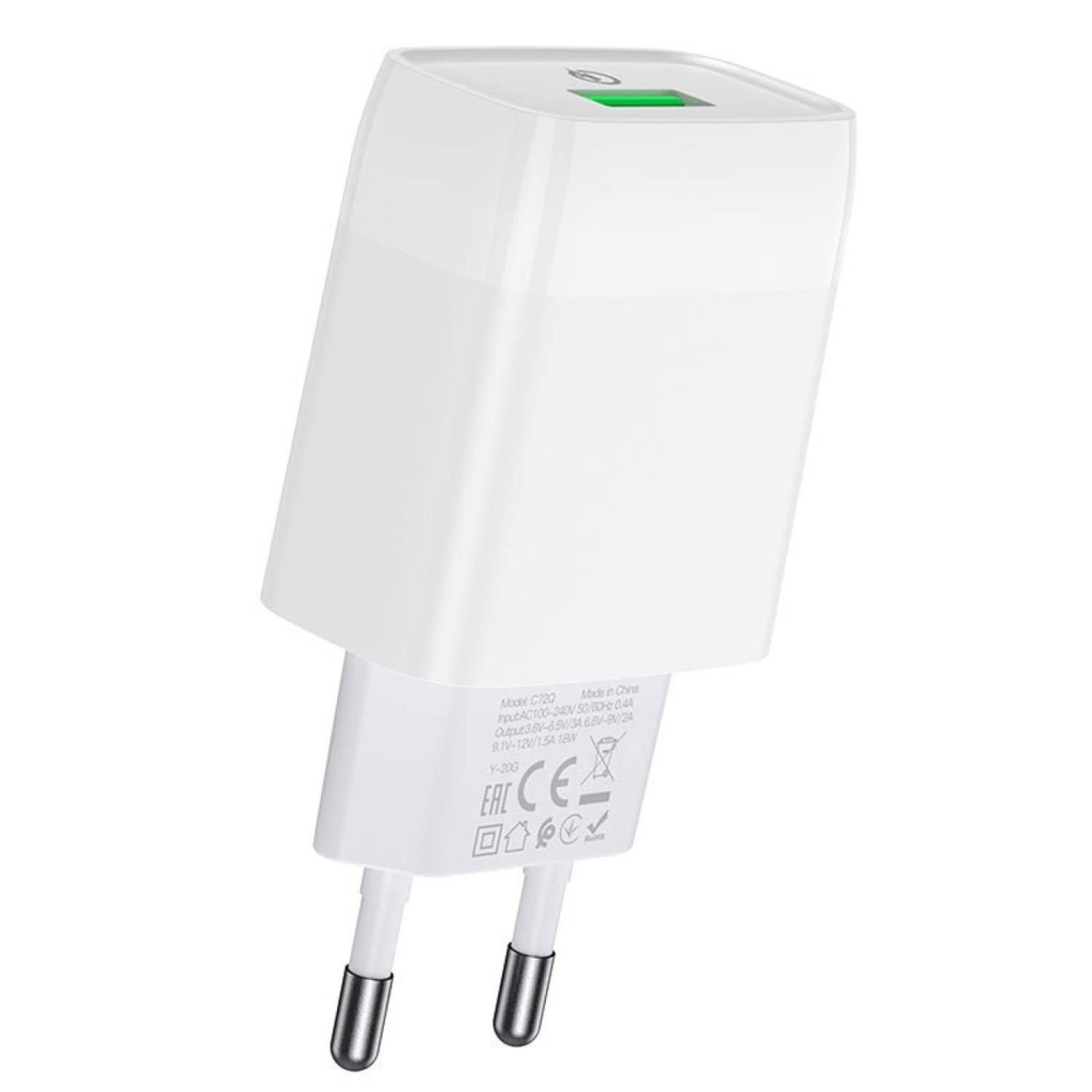 Củ Sạc Nhanh Hoco C72Q sạc nhanh 18W - Chính Hãng