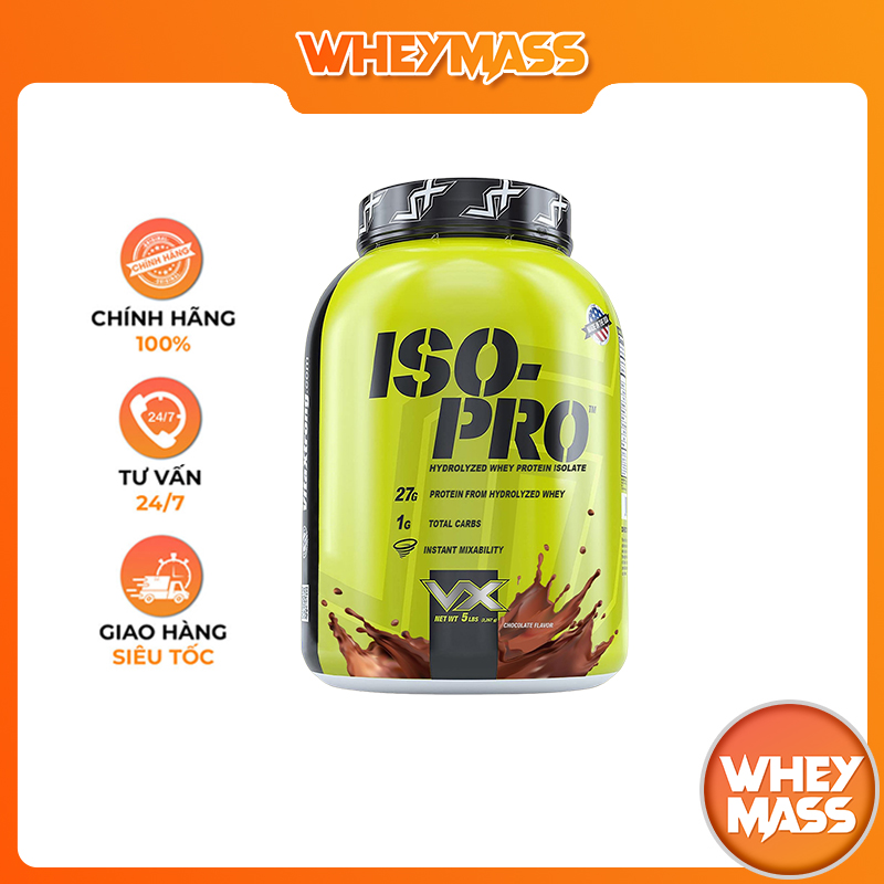 Sữa Tăng Cơ 100% Hydrolyzed Whey VITAXTRONG ISO PRO 5lbs (2.3kg)