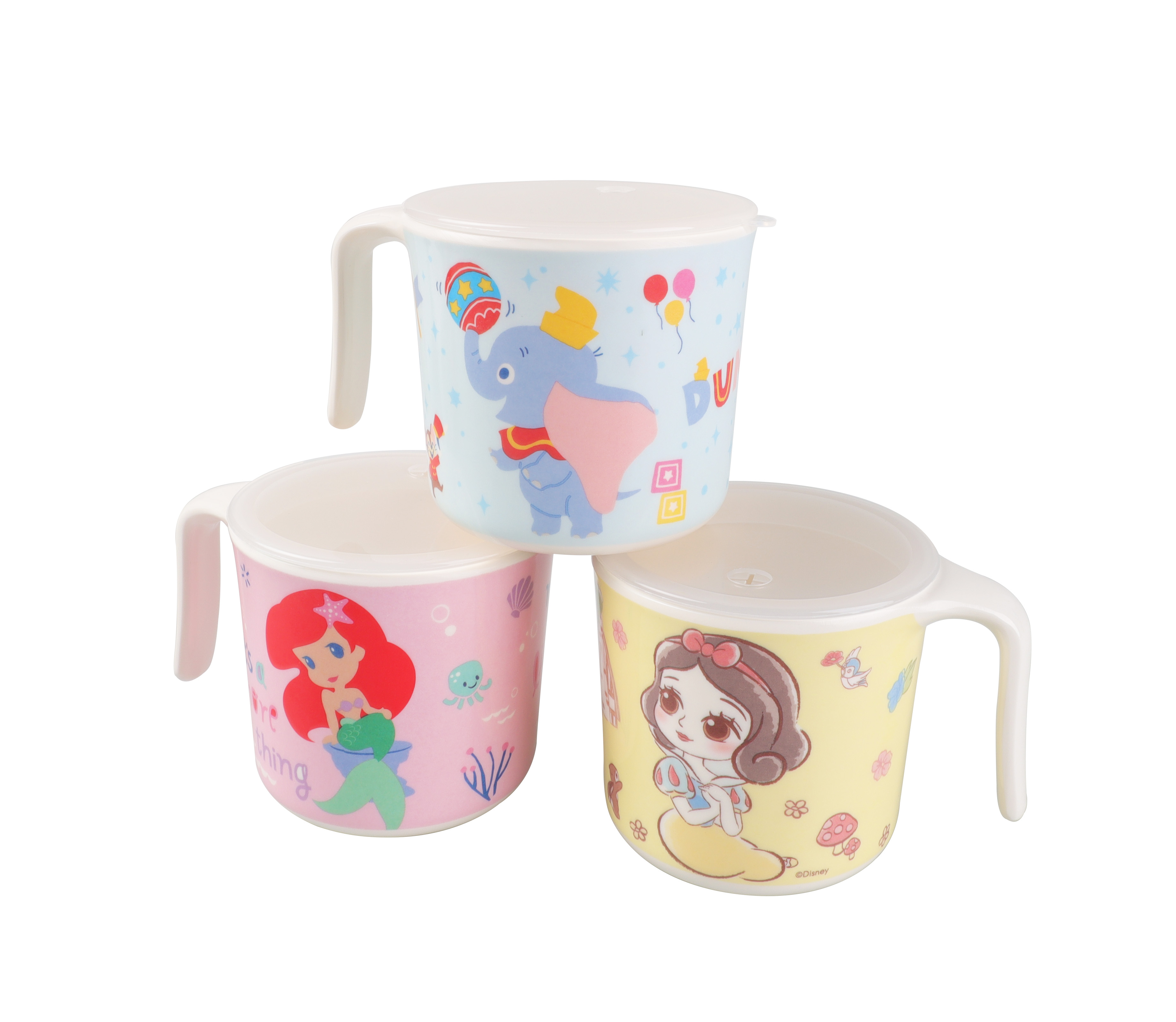 [Hàng mới về] Ly Melamine tay cầm Disney có nắp cho bé