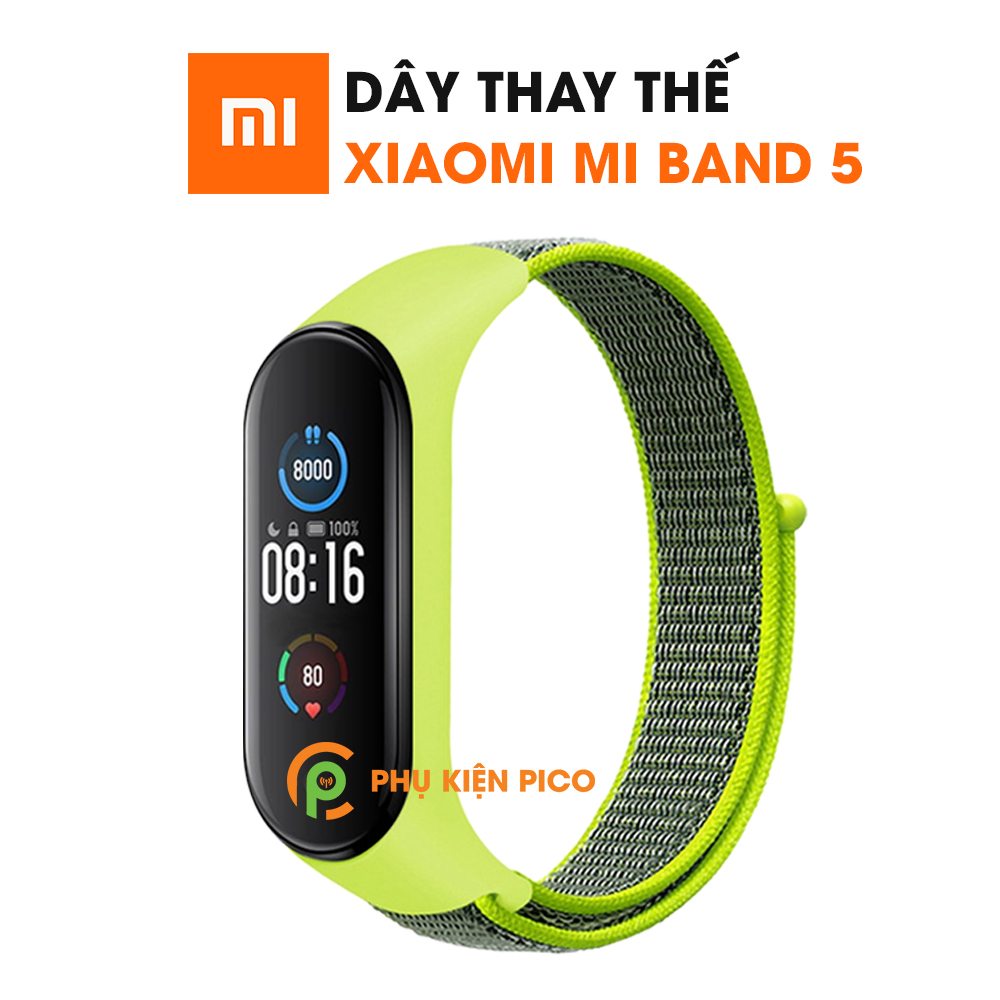 Dây đeo thay thế Xiaomi Mi Band 5 vải Nylon Sport Loop cao cấp siêu bền - Dây Nylon Sport Loop Miband 5