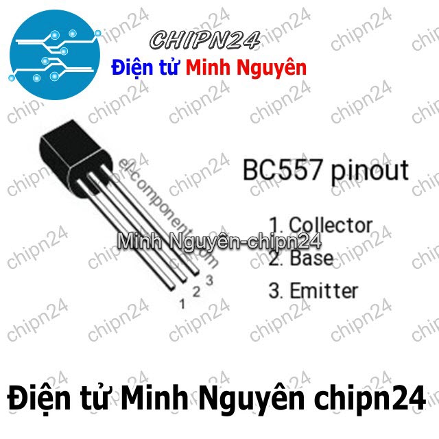 [25 con] (KT1) Transistor BC557 TO-92 PNP 100mA 45V (557) - HH003336