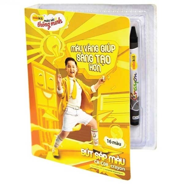 (1 Vỉ) Bút Sáp 16 Màu Thiên Long CR-C08