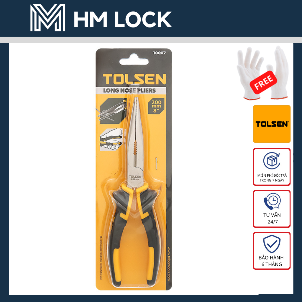 Kềm nhọn tolsen 6, 8 inch - hàng chính hãng - 10006 10007