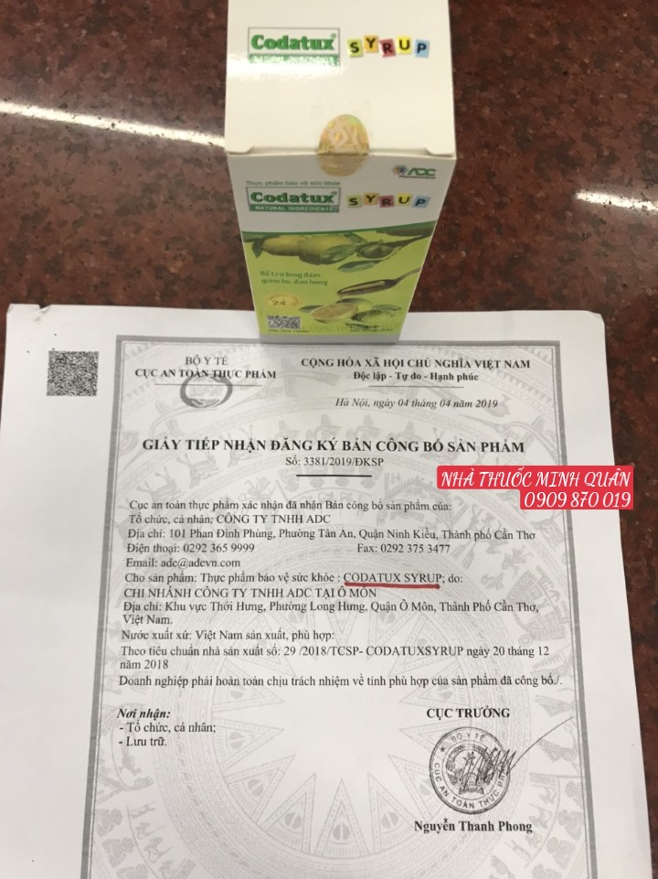 Siro Ho Codatux Chai 100ml