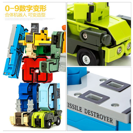 [Rẻ vô địch] [Ảnh thật] [Có sẵn] Bộ robot biến hình số từ 0-9 đồ chơi lắp ráp