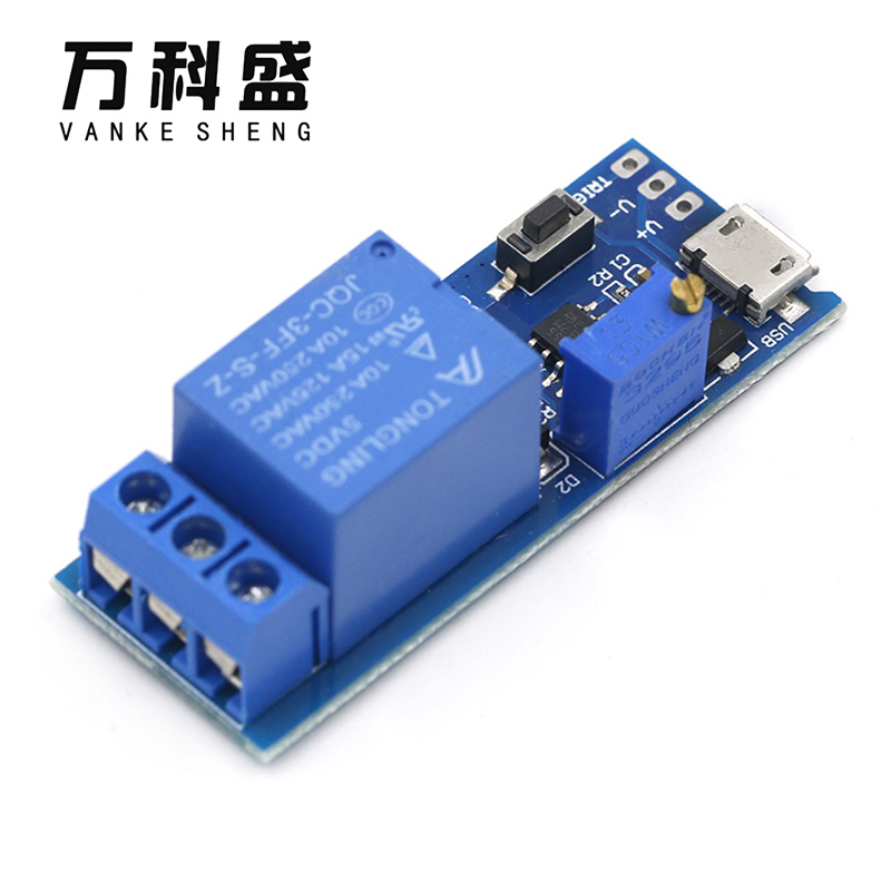5V-30V Micro USB Power Adjustable Delay Relay Timer Control Module Trigger Delay Switch
