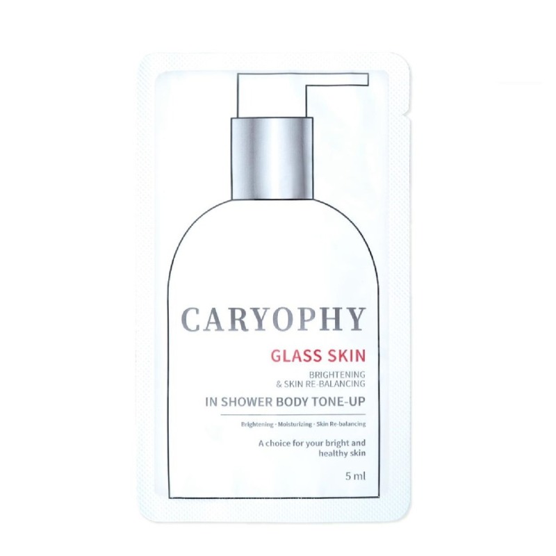 [sample] kem dưỡng ẩm chuyên sâu trắng da nâng tone 3 in 1 caryophy glass skin in shower body tone up 5ml nhập khẩu