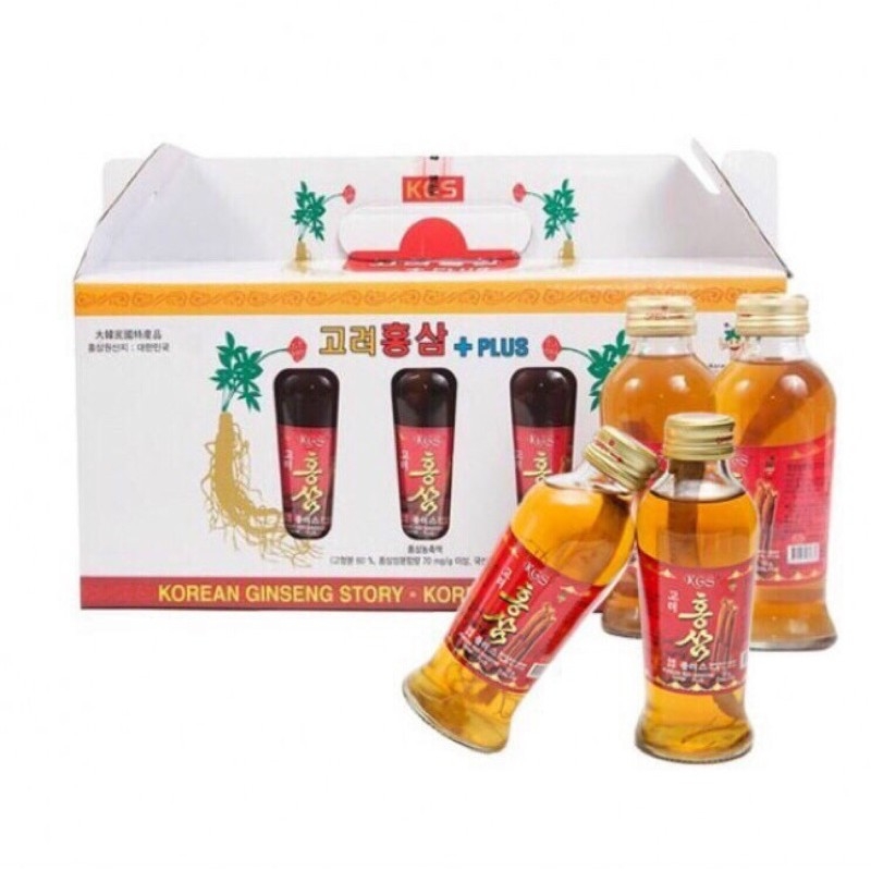 [HCM]Nước Hồng Sâm Có Củ KGS ( 10 chai hộp )