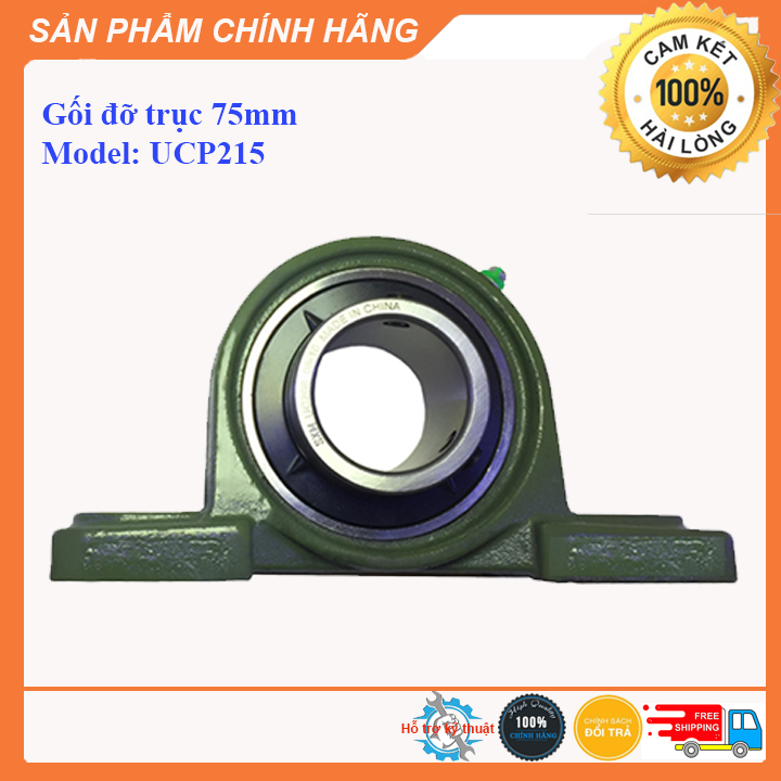 Gối đỡ vòng bi trục 75mm UCP215