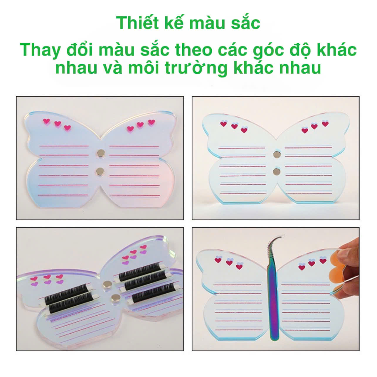 Miếng mica dán line mi có đánh số Beauty Lashes (dụng cụ nối mi)