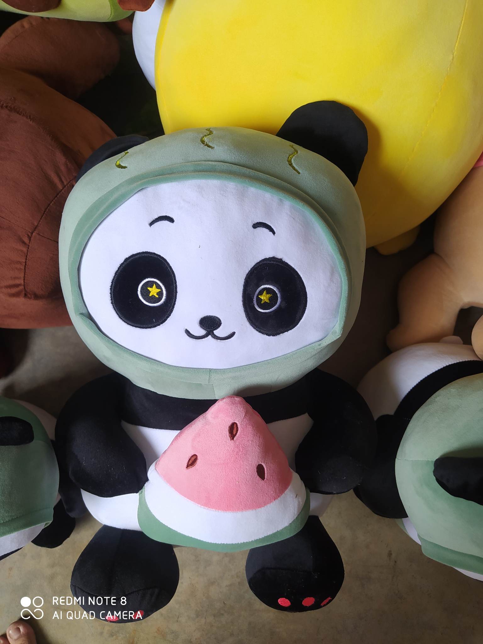 Thú Bông GẤU TRÚC PANDA Ôm Dưa Hấu