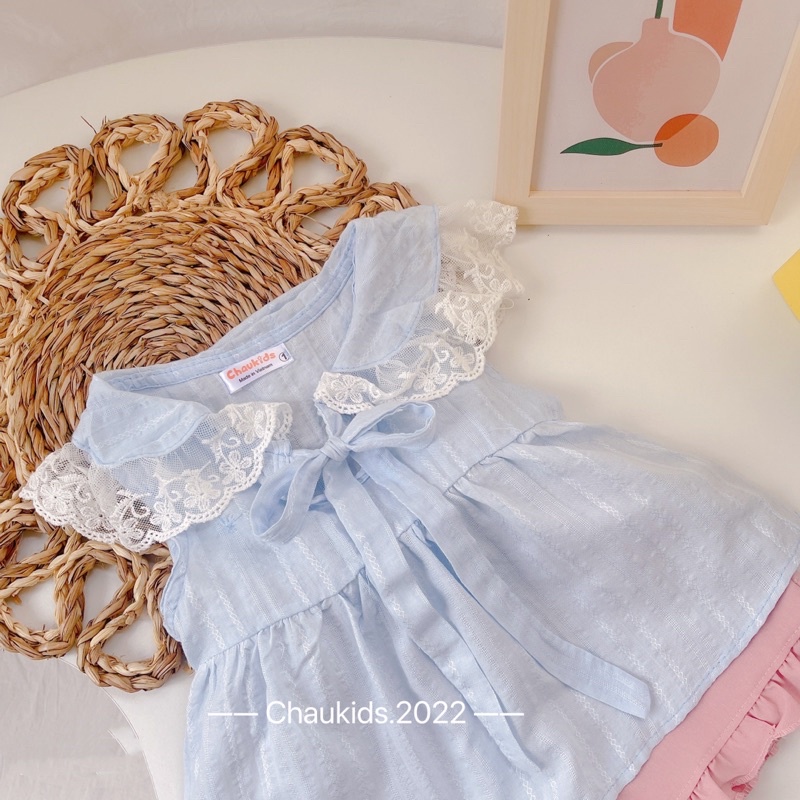 BỘ CỔ SEN VIỀN REN SIÊU ĐẸP CHO BÉ