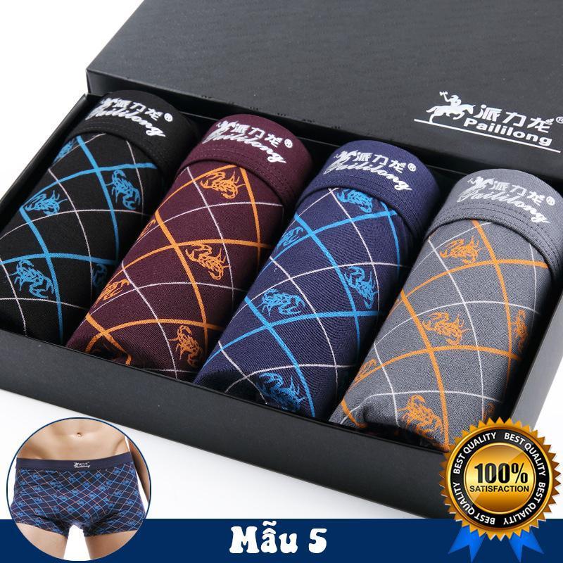 Nơi bán Quần Lót Nam - Quần Sịp Đùi - Combo 4 Quần Lót Boxer Kháng Khuẩn Ngăn Mùi Hôi Mềm Thoáng Mát Thiết Kế Quyến Rủ Độc Đáo Cao Cấp - Xã Kho