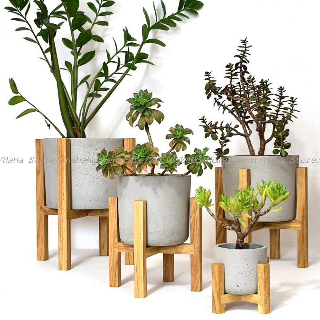 Chân Đế Gỗ Đặt Cây Cảnh Kệ Gỗ Để Chậu Cây CCG01