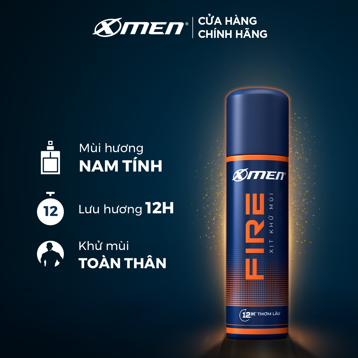 Combo 2 Xịt khử mùi X-Men Fire 140ml