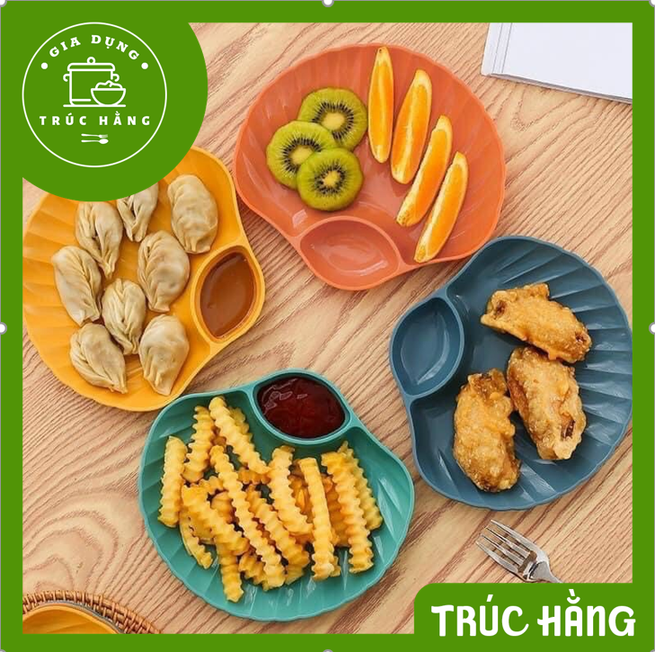 Dĩa hình vỏ sò có ngăn gia vị