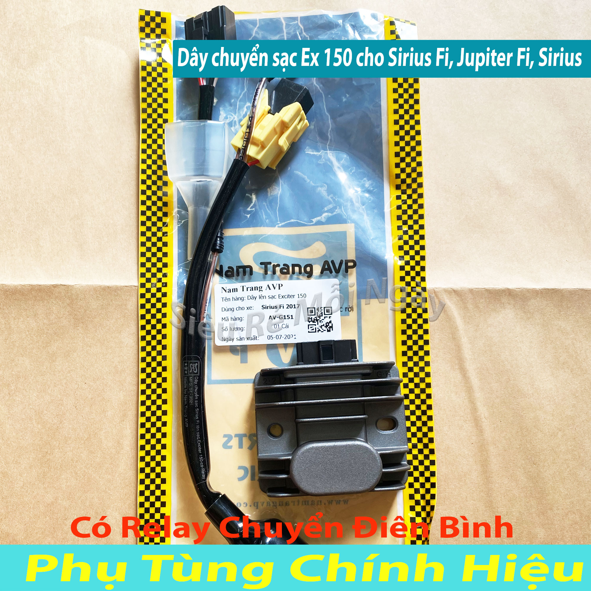 Combo bộ dây chuyển sạc exciter 150 cho sirius fi, jupiter fi, sirius xăng cơ