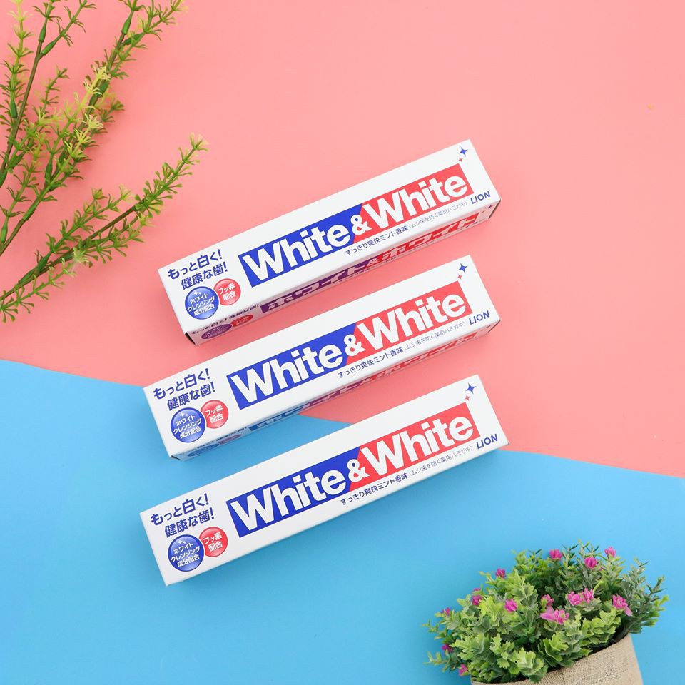 [HCM]Kem Đánh Răng White & White Lion Nhật Bản