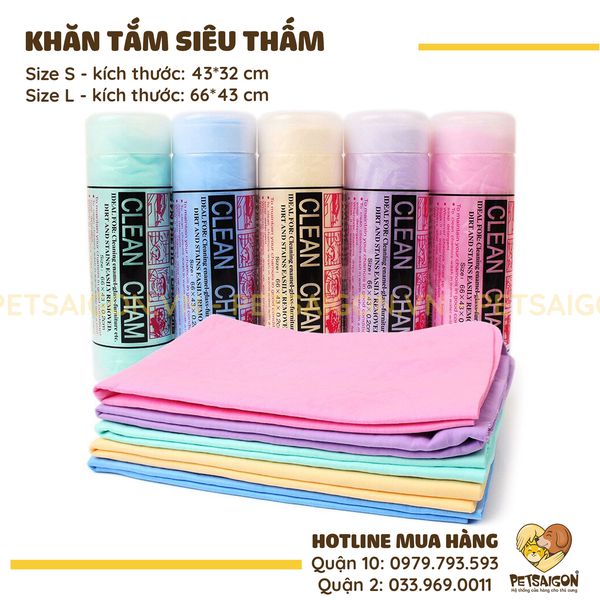 KHĂN TẮM SIÊU THẤM CHO CHÓ MÈO