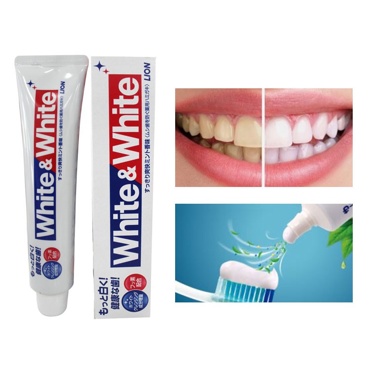 Kem đánh răng White & White Nhật Lion 150g