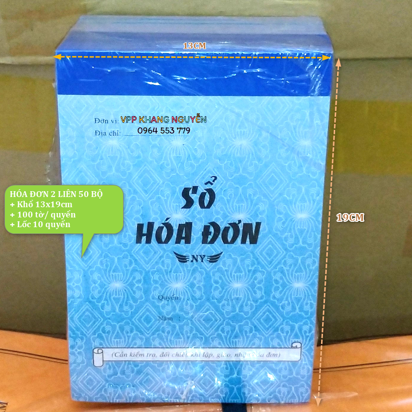 [HCM]HÓA ĐƠN BÁN LẺ 2 LIÊN 50 BỘ (LỐC 10 QUYỂN)