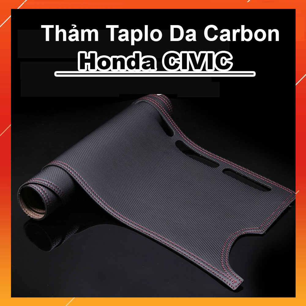 Thảm taplo da carbon xe Honda Civic 2020 2021 2022 có chống trượt, thiết kế 3D vừa in form xe, giúp che nắng bảo vệ taplo, tạo thẩm mỹ cho xe của bạn