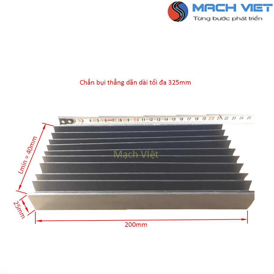 Tấm chắn bụi máy CNC dạng thẳng