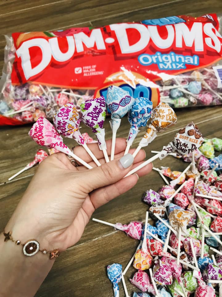 Kẹo trái cây 50 que Dum Dums Pops USA Candy