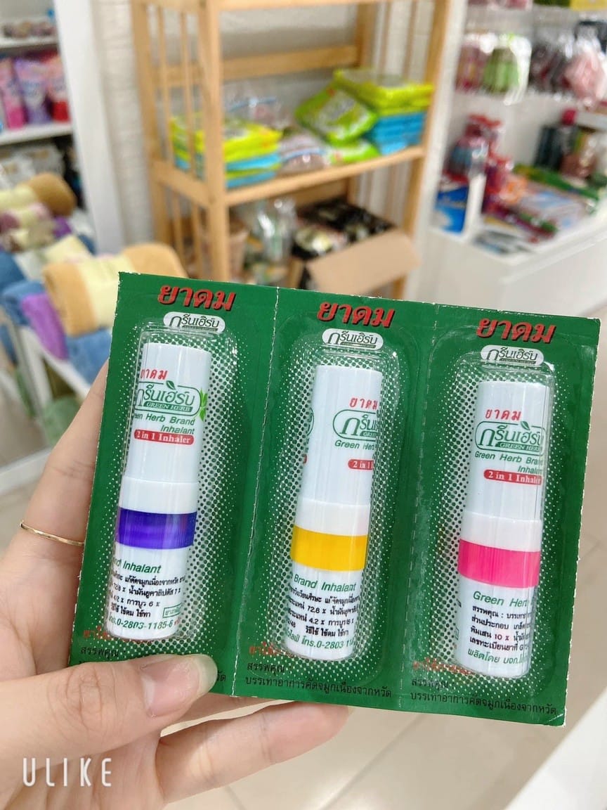 Ống Hít Thông Mũi Green Herb Brand - Thái Lan