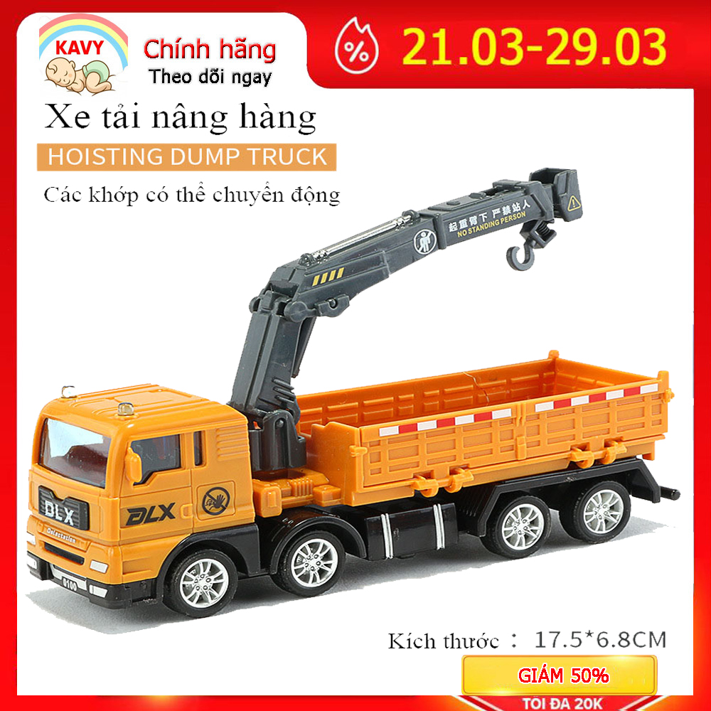 Xe đồ chơi mô hình, xe tải nâng hàng KAVY cho bé chất liệu nhựa an toàn, kích thước lớnn
