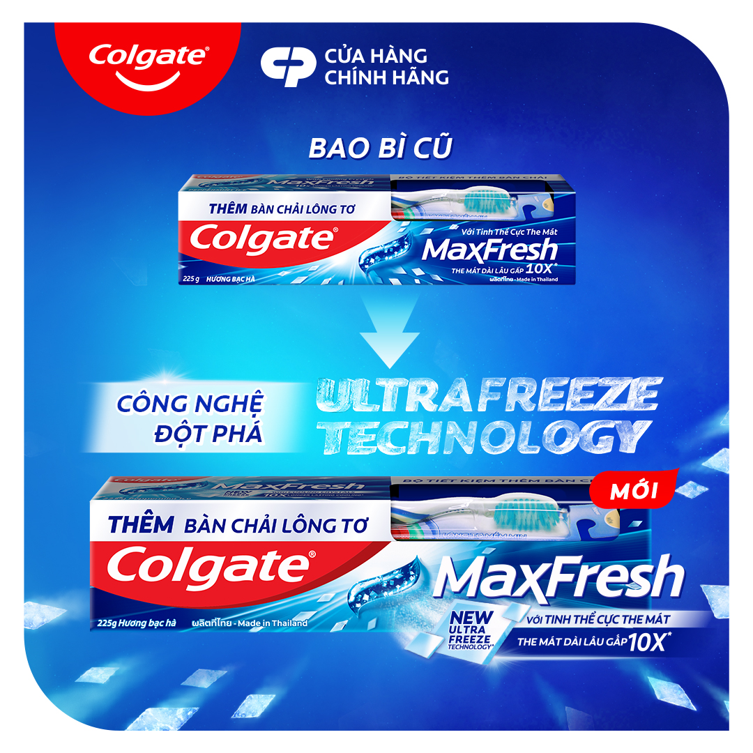 [Chỉ 4.4_Áp 2 tầng Voucher giảm đến 30%] Kem đánh răng Colgate Maxfresh hương bạc hà the mát 180g/tuýp