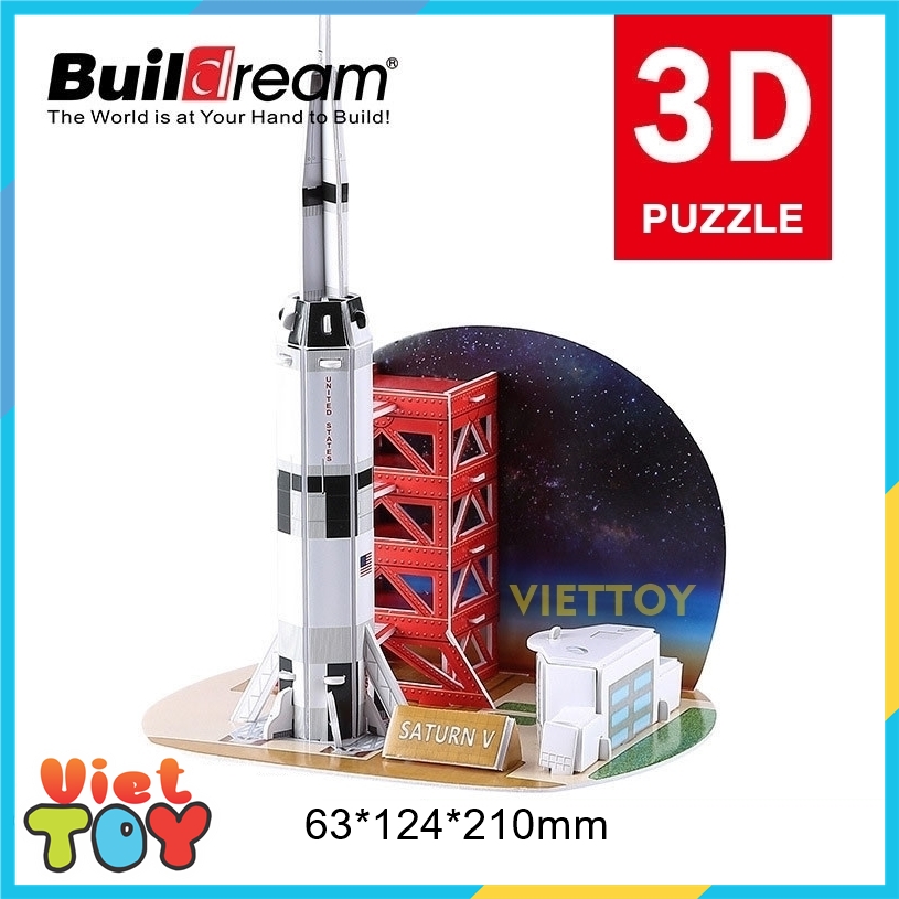 [HCM]Bộ lắp ráp mô hình 3D Buildream Saturn V - MH001