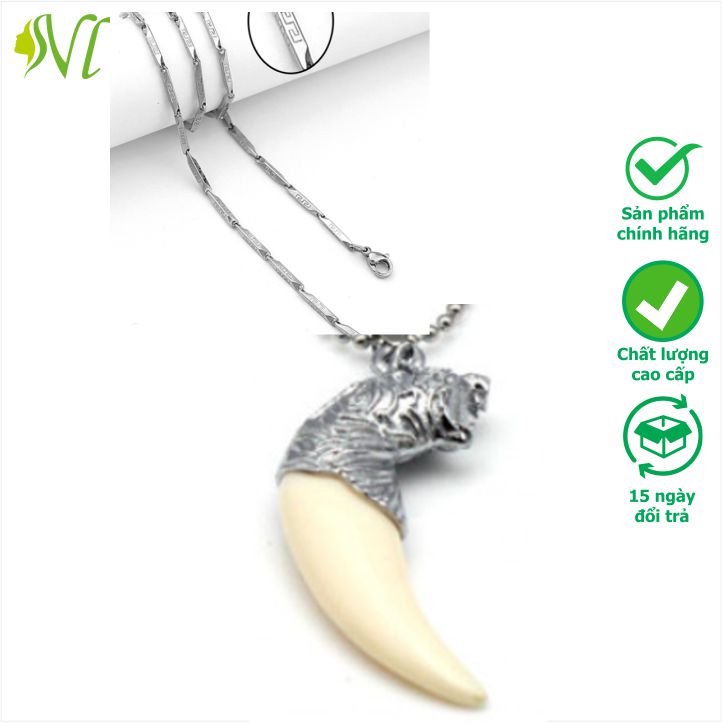 Dây chuyền nanh ngầu Mặt dây chuyền nam ngầu, Mặt dây chuyền nanh heo phong thủy mạnh mẽ, Mặt dây chuyền nanh sang trọng quyền lực, Mặt dây chuyền nam cá tính độc lạ, Mặt dây chuyền phong thủy hộ thân may mắn - Người Đẹp Vì Lụa