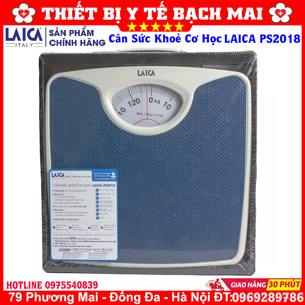 Cân Sức Khoẻ Cơ Học Laica PS2018 - Ý - Màu Xanh