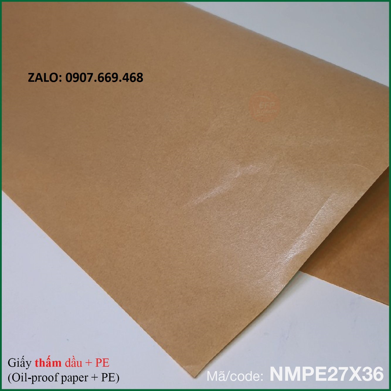 Giấy gói thực phẩm tráng PE size 27x36cm ( 500 tờ )