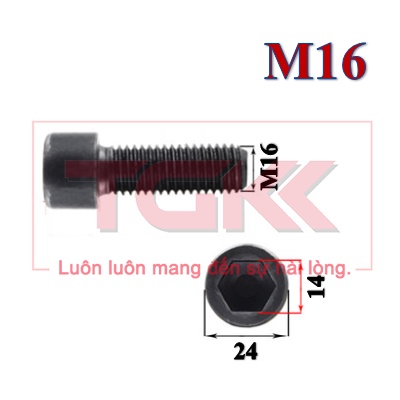 Bulong LGC đầu trụ M16