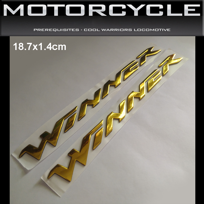 Bộ 2 tem Winner 3D nổi màu Vàng