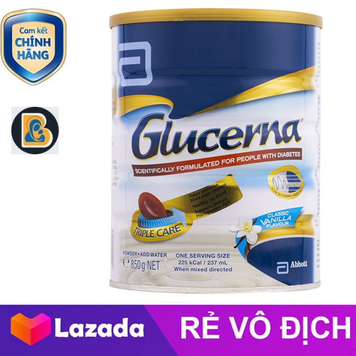 Sữa Glucerna của Úc dành cho người tiểu đường ( Sữa bột Glucena 850g )