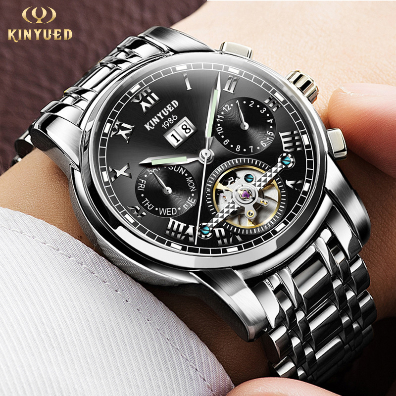 Đồng hồ Cơ Nam KINYUED - Dây Thép Đúc Đặt - Máy Automatic cao cấp