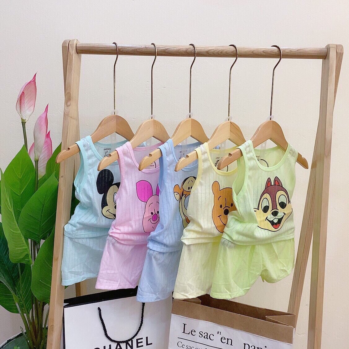 BỘ THUN COTTON CHO BÉ (6-15kg)