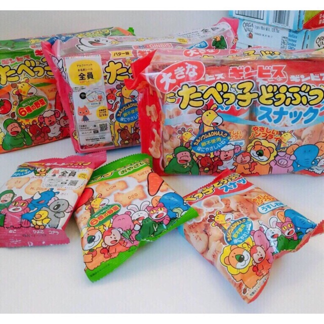 Bánh ăn dặm ginbis hình thú cho bé 27g