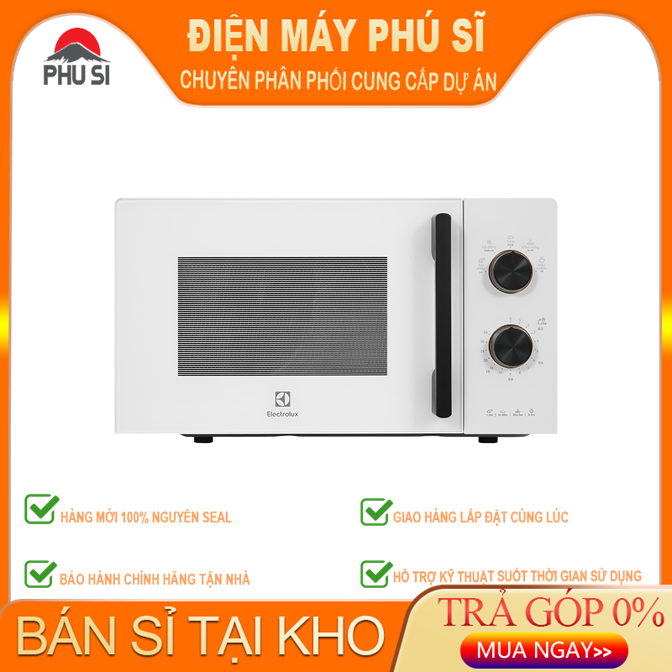 ✅lò vi sóng electrolux emm20k22w 20 lít - hàng chính hãng