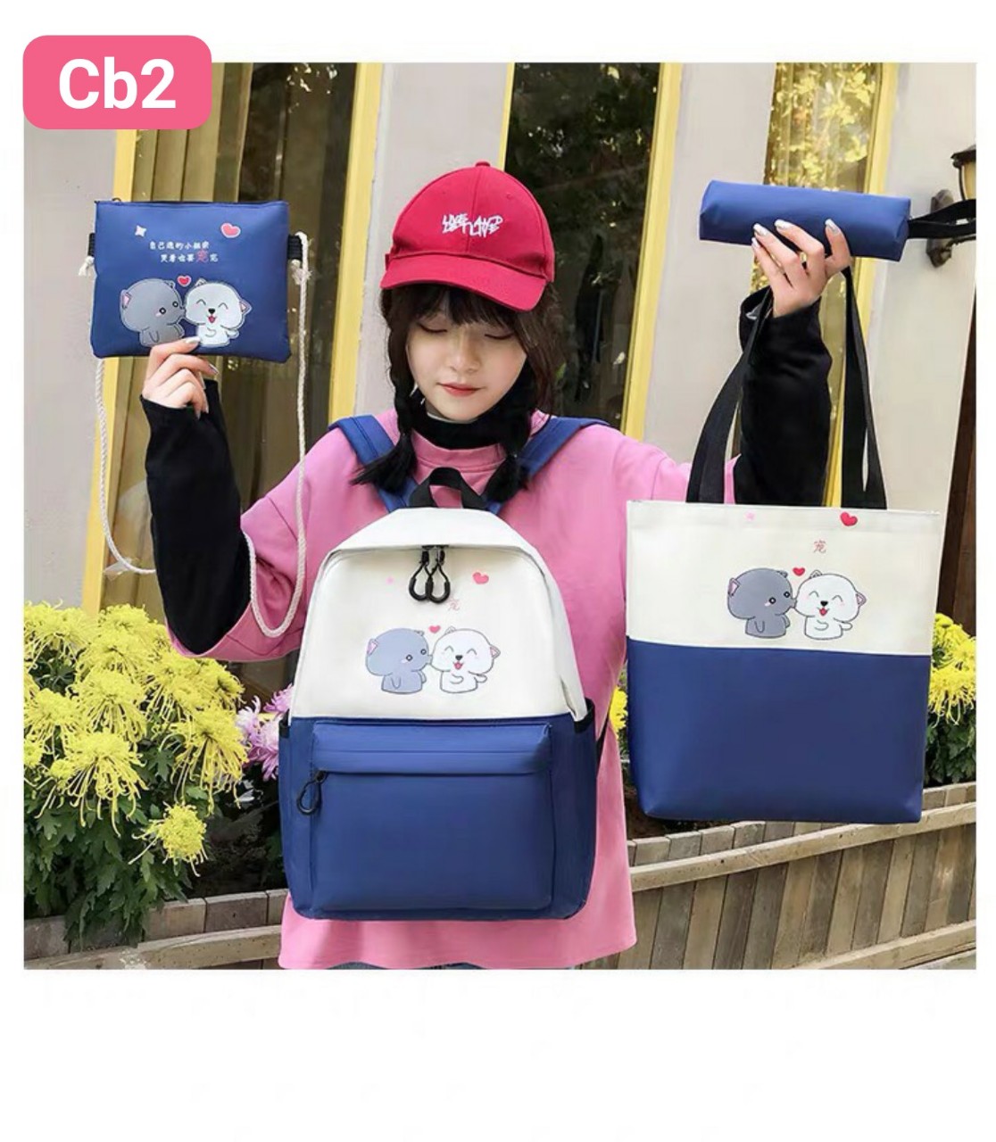 SET BALO NAM NỮ  SIÊU CUTE 4 MÓN  MÃ CB5
