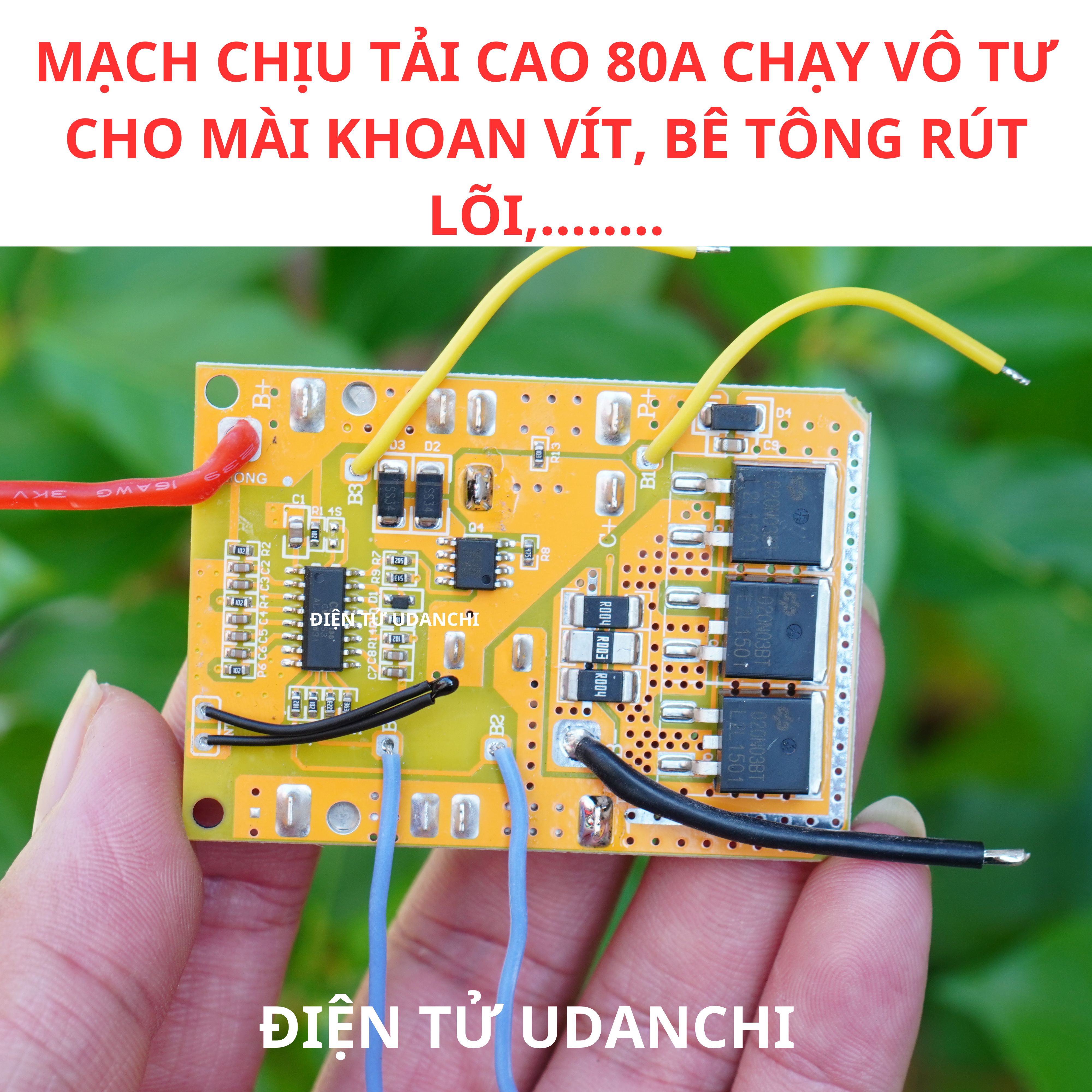 Mạch pin Makita 5S 18V 21V 80A CHÍNH HÃNG DXIONG, sạc và bảo vệ pin Liion, đầy tự ngắt có cảm biến nhiệt độ