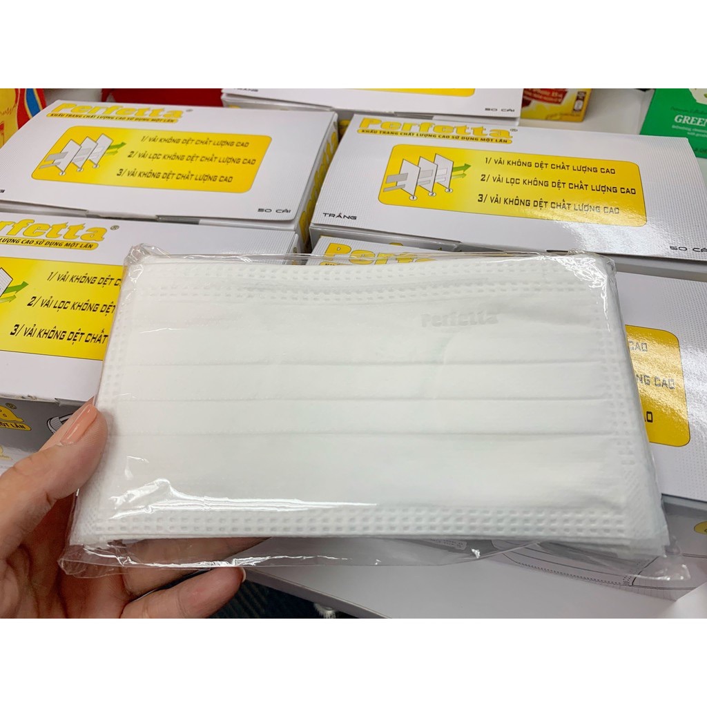❤❤❤ Khẩu trang y tế Perfetta hộp 50 cái ( White)